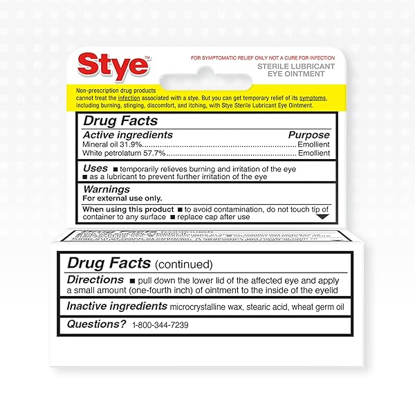 STYE STERILE LUBRICANT EYE OINTMENT, OPHTHALMOLOGIST TESTED, 0.125 OUNCES (PACK OF 1)