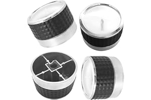 Yoki Peony Gas Grill Control Knobs, Gas Burner Replacement Knobs, Chrome Plated Rotating Switch with Nonslip Grip,4 Knobs