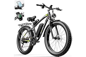 EXRBYKO E Bikes for Adults Electric, Peak 1500W/2000W 37MPH Fat Tire Electric Bike for Adults, 48V 17.5AH 840WH Battery, 80 Miles Ebike with 21-Speed Gear ON/Off Road Electric Bicycle UL Certified