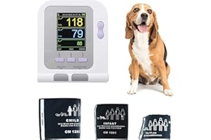 GENERIC CONTEC CONTEC08A-VET, Veterinary/Animal use Vet Automatic Blood Pressure Monitor Electronic for cat/Dog, 3Cuffs Included, cilinic &Home use