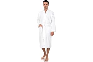 TowelSelections Mens Robe Cotton Terry Cloth Bathrobe Soft Kimono Towel Bath Robe for Men XS to 4X