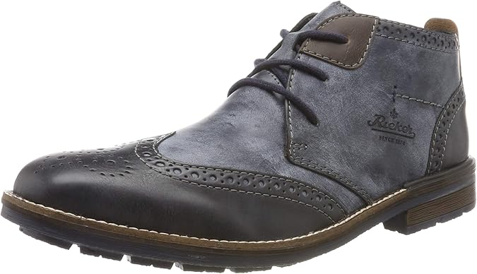 Amazon.com | Rieker Men's Synthetic Boots US 9 / EU 42 Blue | Chukka