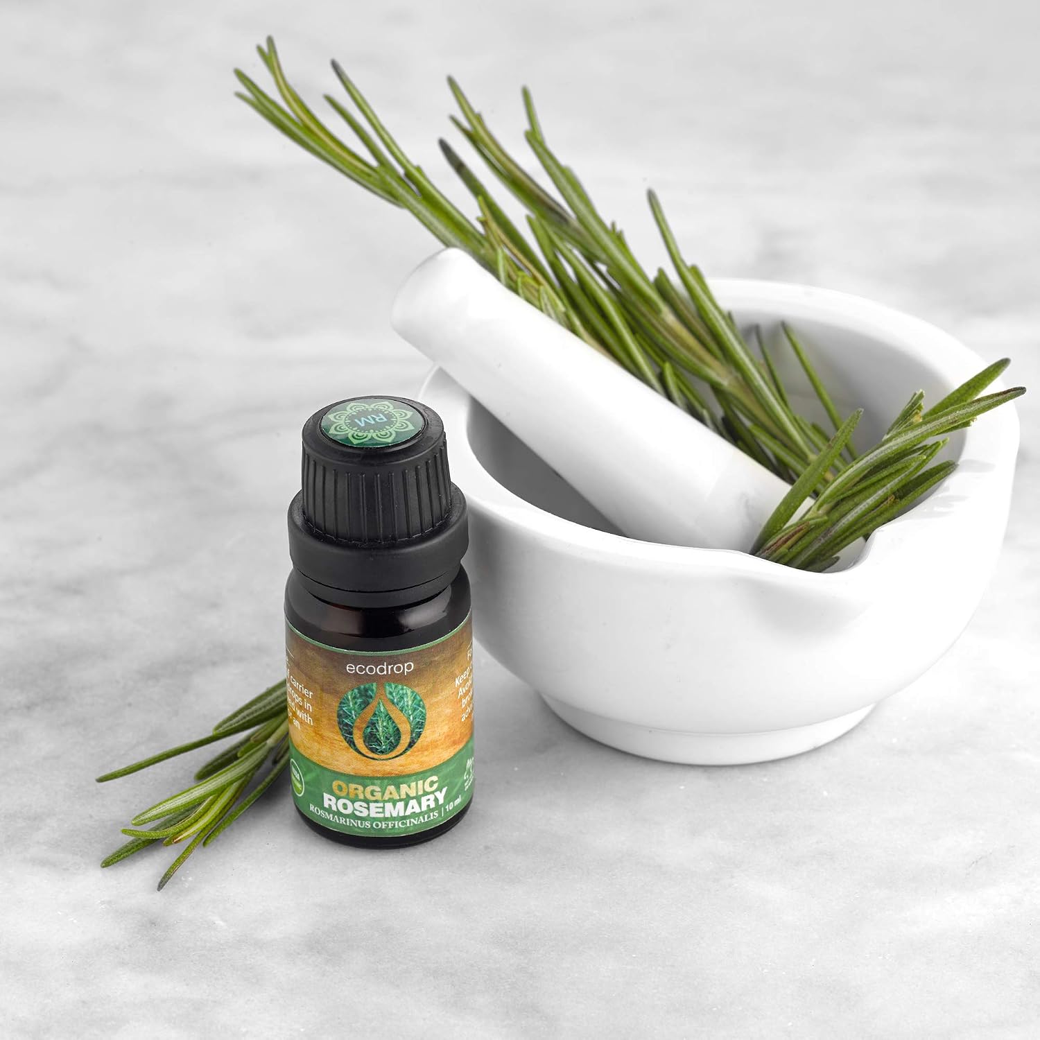 Ecodrop Rosemary Essential Oil I 10ml I Certified Organic and 100% Pure Natural & & for Aromatherapy Massage - Image 3