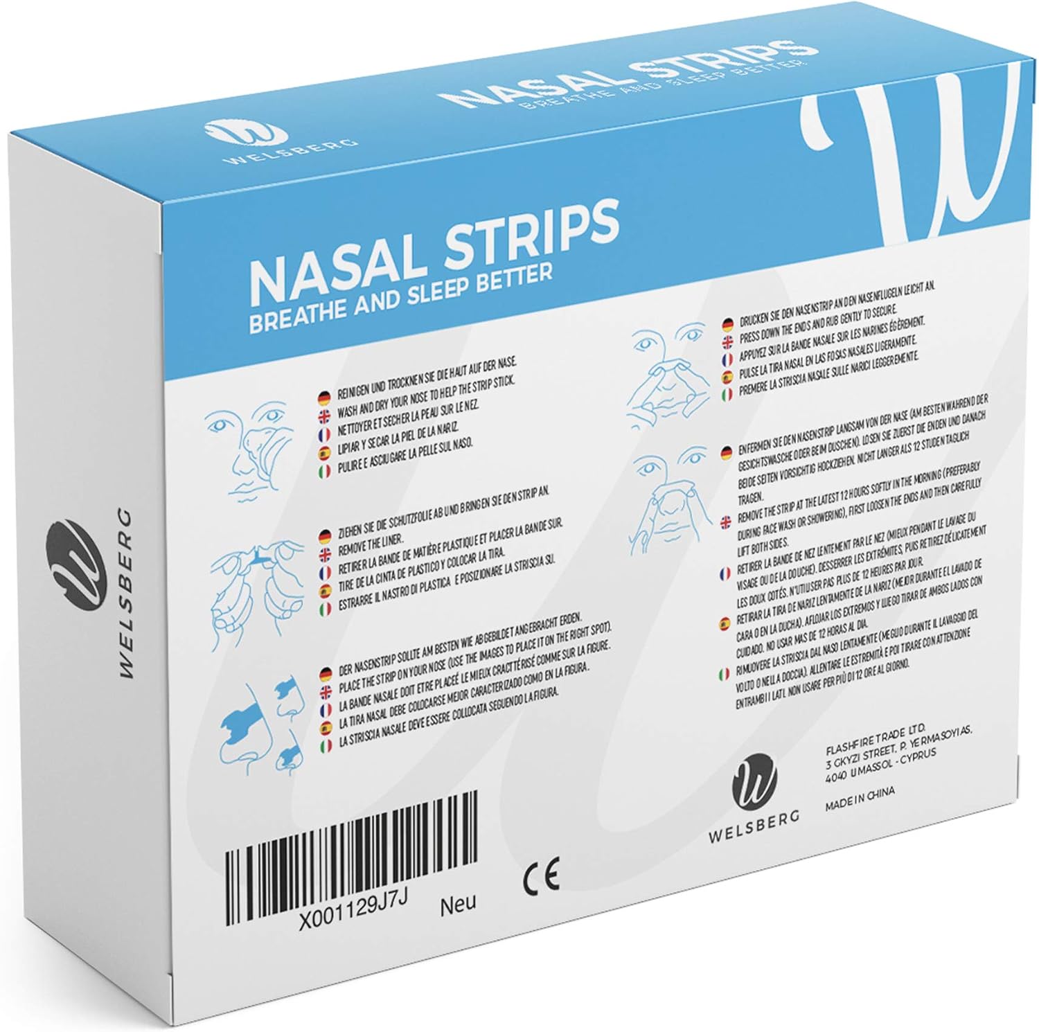 Welsberg 60x Snore Stopper Anti snoring Nasal Strips, Size L - Image 3