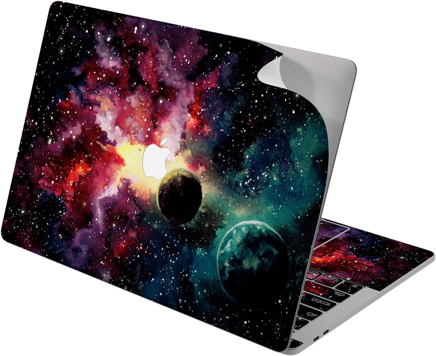 Cavka Vinyl Decal Skin for Apple MacBook Pro 13" 2019 15" 2018 Air 13" 2020 Retina 2015 Mac 11" Mac 12" Fantasy Print Watercolor Dust Stars Planets Laptop Paint Sticker Protective Design Galaxy Cover