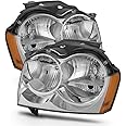 ACANII - For 2005-2007 Jeep Grand Cherokee Replacement Headlights Headlamps Pair Driver + Passenger Side