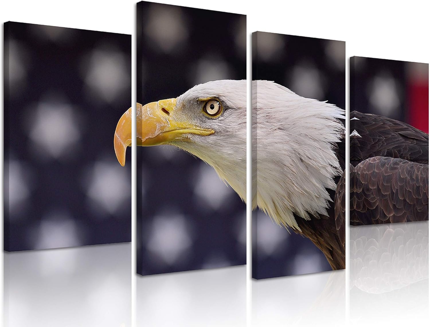 Natural art Eagle Canvas Paintings Animal Wall Art with