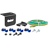 CURT 58345 Vehicle-Side 4-Pin Flat Trailer Wiring Harness