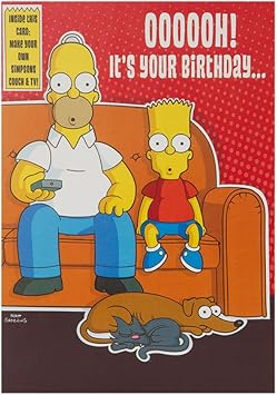 Hallmark The Simpsons Birthday Card For Him 3d Couch Potato