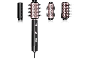 SKIMI Blow Dry Brush Hair Dryer Brush, 110000RPM High-Speed Hot Air Styler, for Fast Drying Curling Volumizing Straightening & Styling, Black & Pink