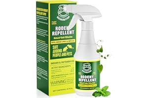 KICKOUTOR Peppermint Oil Spray for Rodents 16oz Natural Pet Safe Mouse Repellent Indoor Outdoor to Deter Mice and Rats Botanical Mouse Control for House Home Attic Kitchen Car Engines RV