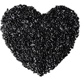 1lb Obsidian Crystal Aquarium Gravel Polished Tumbled Stones Irregular Shaped Crystal Chips Bulk Natural Gemstone Rocks Vase Filler Fish Tank Gravel Home Decoration (450 Gram)