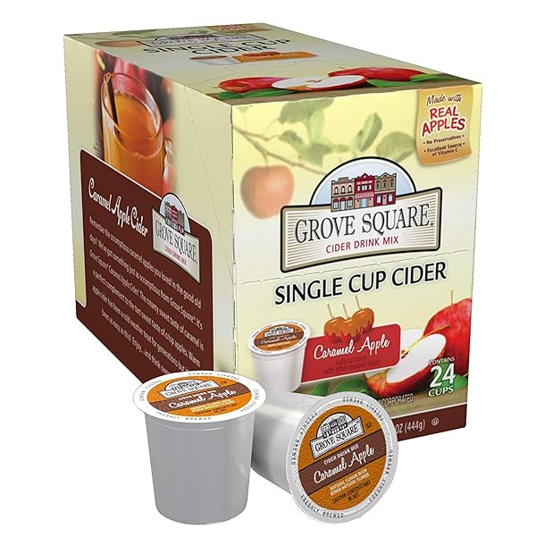 GROVE SQUARE CIDER SINGLE SERVE CUPS, CARAMEL APPLE,...