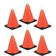 Creative Converting 6-Count Molded Candles, Cone-Shaped Under Construction -