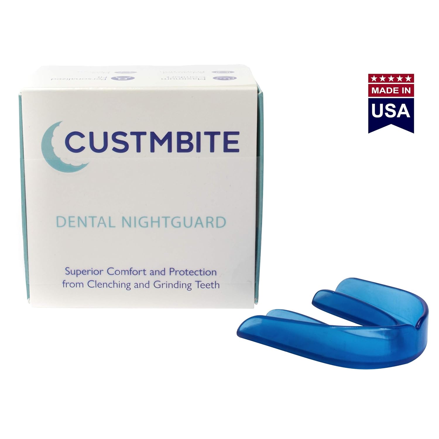 CustMbite Nightguard - Navy Color - Professional Dental Guard, Custom Fit Night Guard for Teeth Grinding, TMJ Relief & Bruxing : Beauty