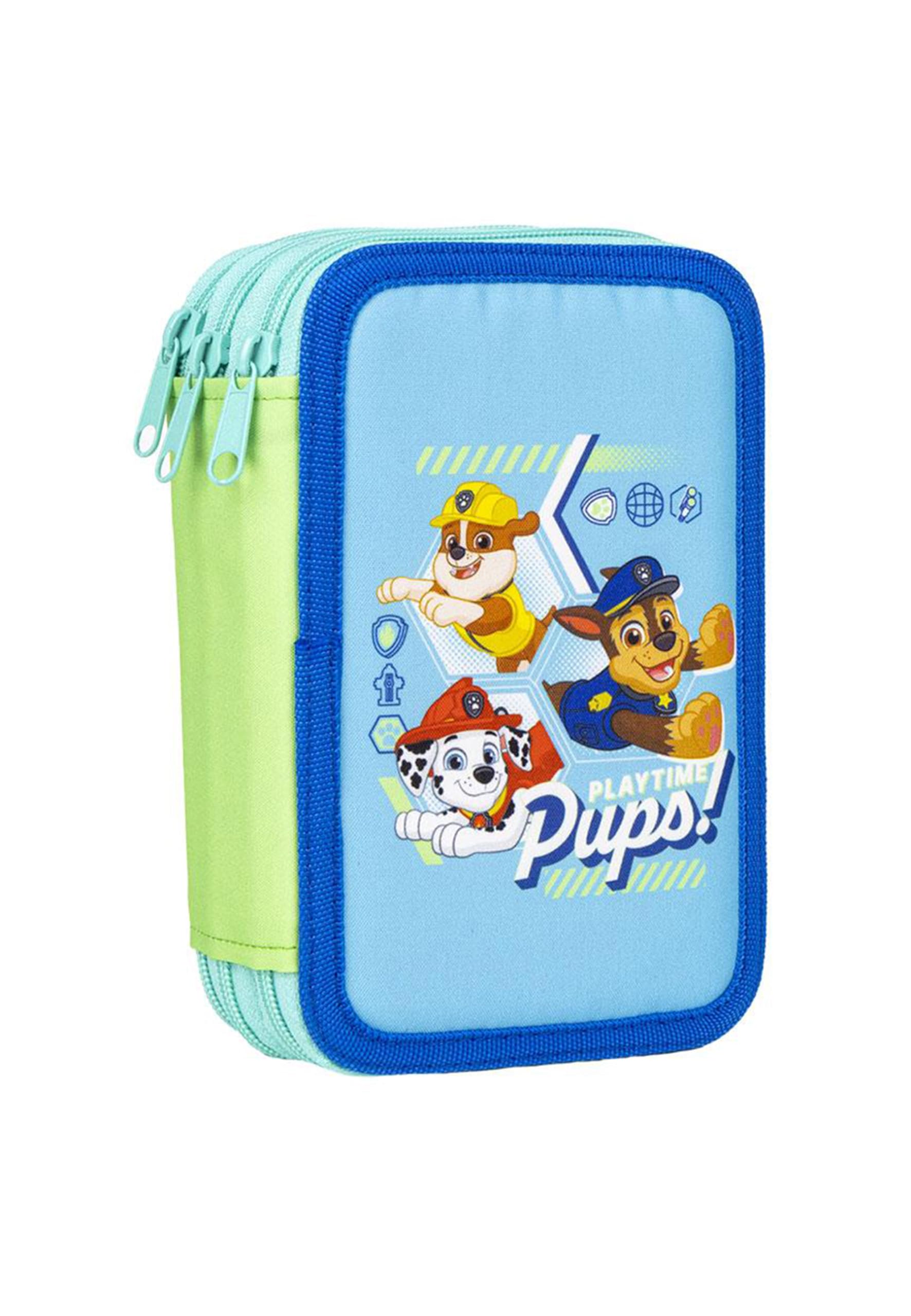 Paw Patrol Children's School Pencil Case - Zip Closure - 12.5 x 6.5 x 18.5 cm - Pencil Case with Triple Compartment - Includes Accessories - Original Product Designed in Spain