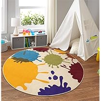 Amazon Rainbow Playroom Rug X Area Rugs STARUIA Round Rainbow