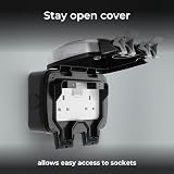 BG Electrical Outdoor Double Switched Power Socket 13A IP66 WPL22 Stainless view 6