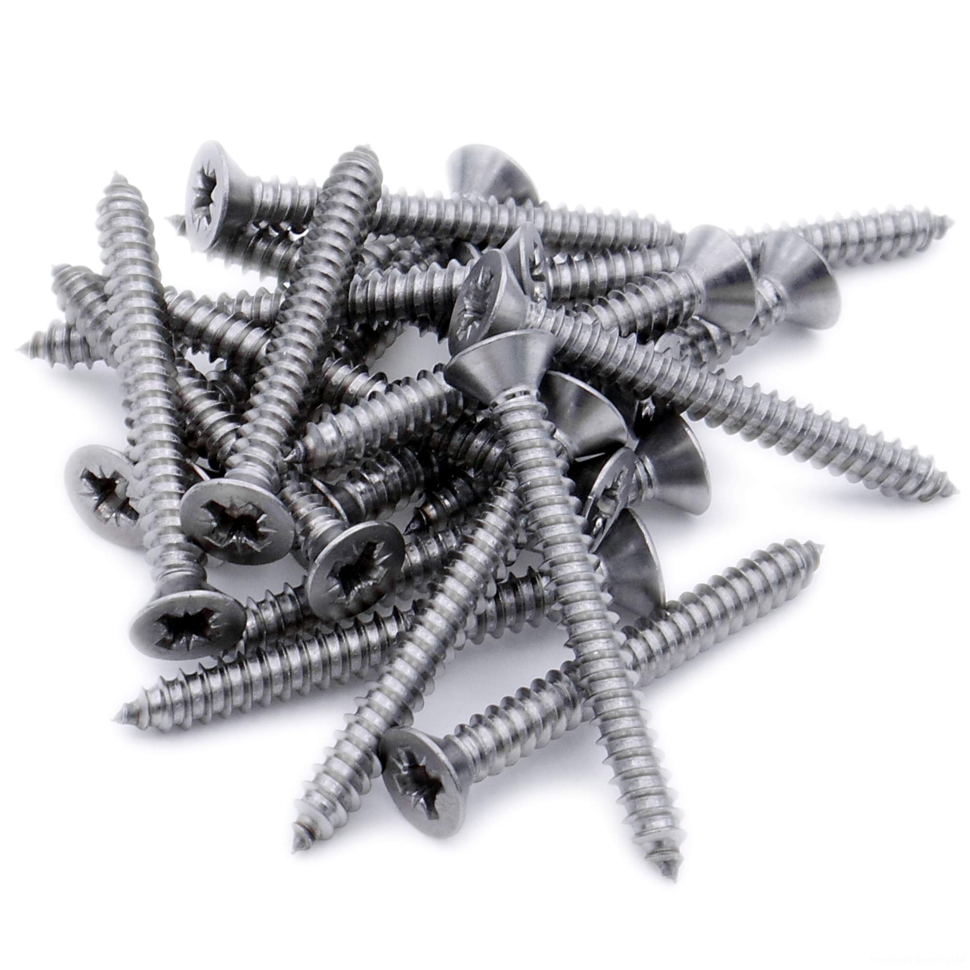 No.4 x 0.5 (2.9mm x 13mm) Pozi Countersunk Self-Tapping Screw - Stainless Steel (A2) (Pack of 20)