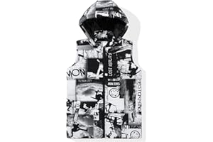 SNOW DREAMS Boys Girls Puffer Vest Hooded Quilted Outwear Sleeveless Jacket Lined Zipper Waistcoat