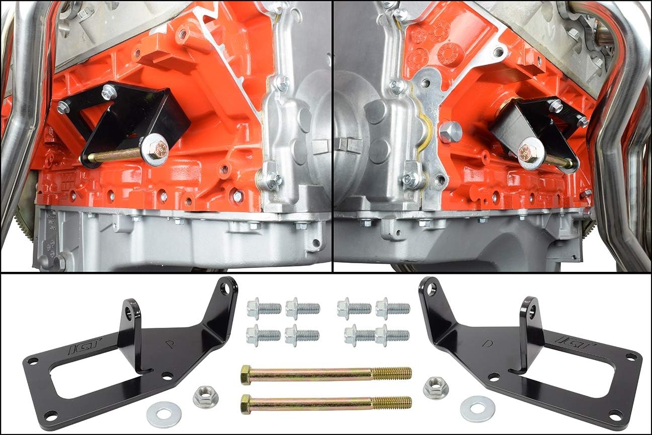 ICT Billet 1975 to 1987 SBC to LS Swap Engine Mount Steel Clamshell