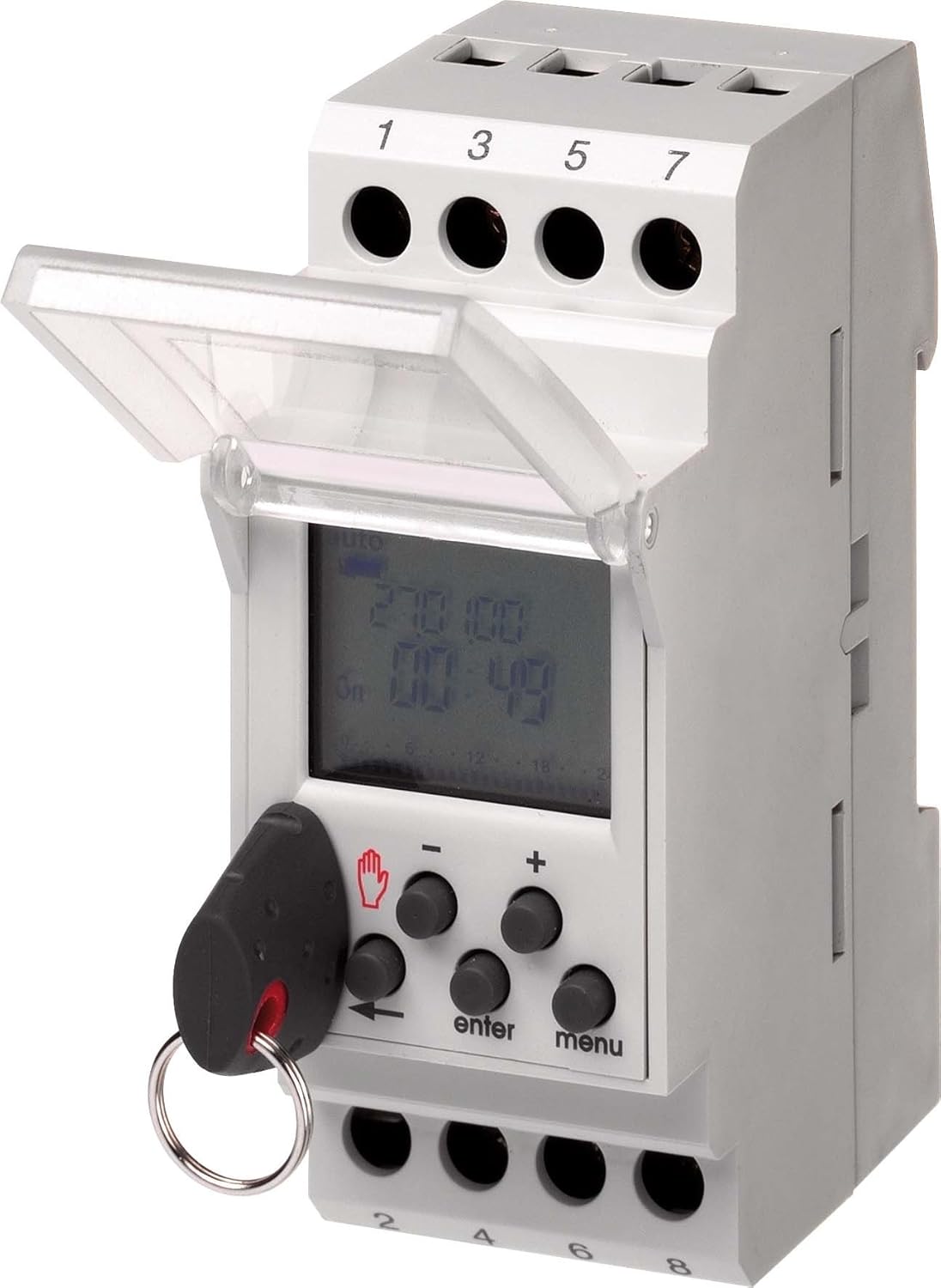 ANSMANN Horloge Programmable, Horloge Hebdomadaire AES6 Programmable Individuellement, écran LCD, 3680W, Numérique Avec 18 Heures De Commutation Préprogrammées, Fonction Aléatoire, Heure D'été