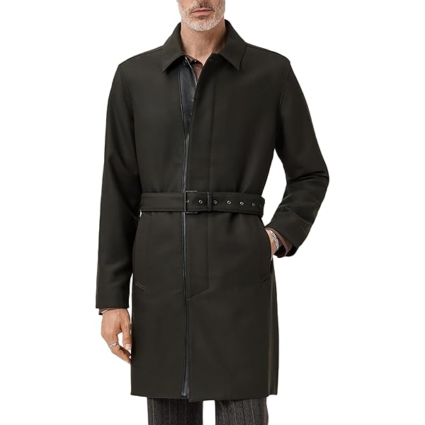 John Varvatos Men's Terry Coat, Black at Amazon Men's Clothing store