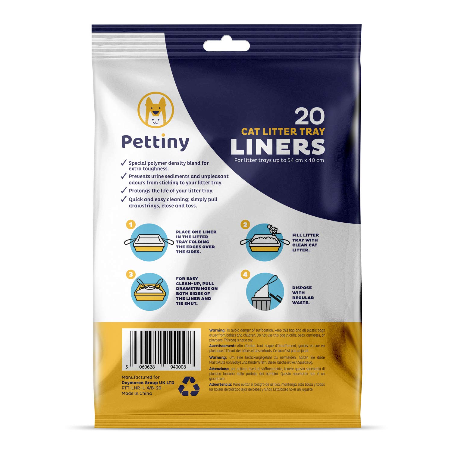 Bolsas arenero para gatos | Bolsas de plástico, de papel, de tela