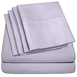 Queen Sheets Lilac - 6 Piece 1500 Supreme