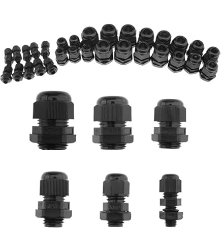 Uxcell 2-Pack M8 Metal Cable Glands - IP68 Waterproof Wire Connectors For 2mm-5mm Cable Diameter