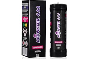 KIWOEN Whipped Cream Charger Nitrous Oxide Tank 3.3L N2O Whip Cream Charger 2000g, 1 Pack