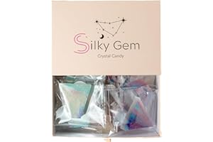 Silky Gem - Edible Lychee Flavored Aurora Crystal Candy, 8-10 pieces, Kohakutou, Edible Gem, Vegan, Gluten Free, ASMR