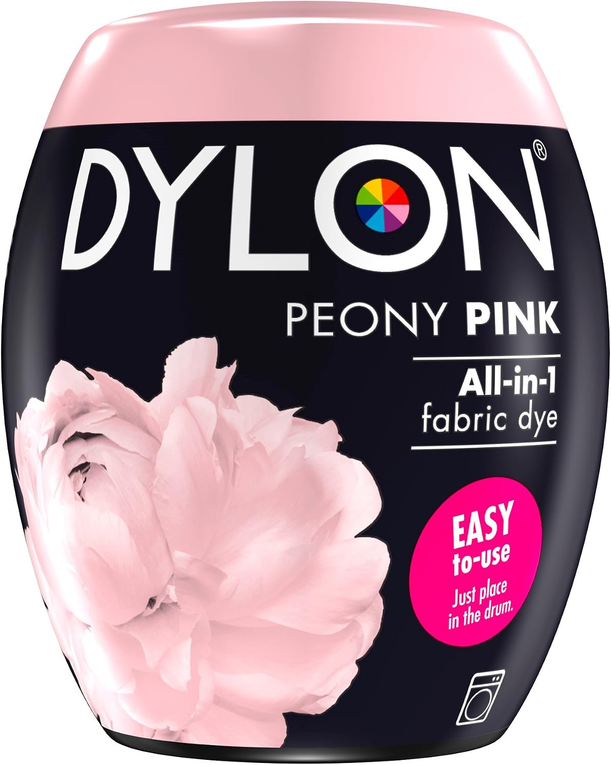 DYLON Washing Machine Fabric Dye Pod for Clothes & Soft Furnishings, 350g - Peony Pink, Pack of 1