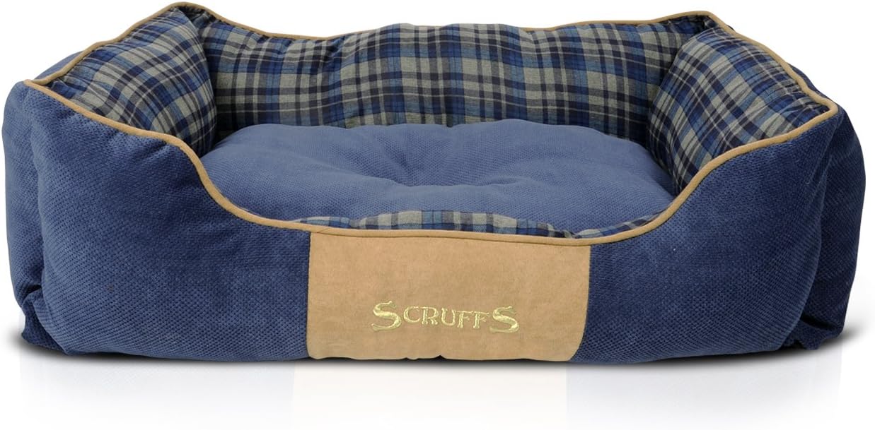 Scruffs Highland Dog Bed, Large, 75 x 60 cm, Blue Amazon.co.uk Pet