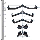 GYM MASTER Lat Pull Down Cable Attachment Set of 5 with Wall Bracket view 7