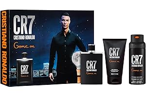 CR7 Cristiano Ronaldo Game On for Men - 3 Pc Gift Set 3.4oz EDT Spray, 5.1oz Shower Gel, 4.1oz Body Spray