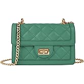 SG SUGU Small Quilted Crossbody Bag, Trendy Designer Mini Shoulder Bag, Phone Wallet Purse for Women