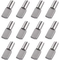 60-Pack Shelf Bracket Pegs – 5x16mm Heavy Duty Nickel-Plated Support Pins For Bookshelves, Cabinets, And Wardrobes