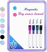 VUSIGN Small White Board 22 x 28 cm Magnetic Dry Erase Board with Markers