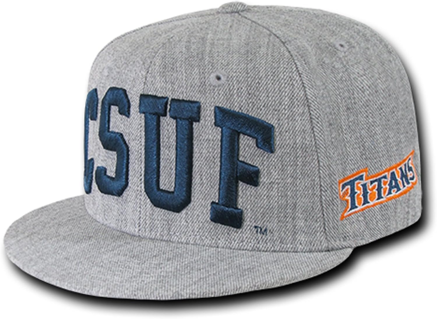 University of Cal State Fullerton Titans NCAA Heather Gray Fitted Flat