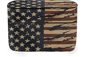 Knextrepoy Retro American Flag Print RV Propane Tank Cover,Camper Gas Cylinder Cover,Fits 30LB Dual Propane Tanks for RV/Trailer/Camper Accessories