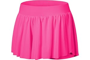 EXARUS Girls Flowy Shorts Athletic 2 in 1 Butterfly Flat Waistband Running Shorts Pockets Sports Cheer Tennis for Kids