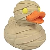 Mummy Duck Figurine – Spooky Rubber Duck Style Display Collectible with Bright Yellow Eyes – 3D Printed in Canada