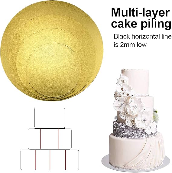 Semelle Gateau Lot De 4 Supports A Gateau En Bois Reutilisable Plateau Gateau Carton 5mm Depaisseur Dessous De Gateau Rond Argent O15 25 30cm Assiettes Et Plats De Service Vaisselle Et Plats De Service