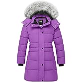ZSHOW Girls' Winter Coat Long Hooded Parka Soft Fleece Puffer Jacket with Removable Hood