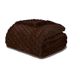 Puncuntex Brown Throw Blanket 90"×90" inches Fuzzy