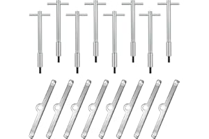 DUEILGO Valve Cover T-Bar Set, Car Engine T-Bar Valve Cover Bolts Hold Down Kit W/Chrome Valve Spreaders Compatible with Chevy SB SBC 265 283 302 305 307 327 350 400