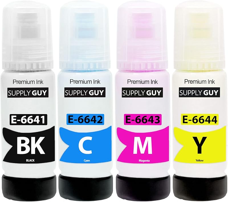 Supply Guy Ink for Epson EcoTank ET 14000 2550 2650 4500 L1300 4x 70ml Dye