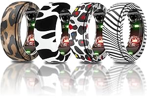 HYINUS 4 Pack Smart Ring Covers Compatible for Oura Ring Protector, Silicone Elastic Case for Oura Ring Gen 3 Working Out Accessories Men Women Finger Accessories (S for 6/7/8/9)