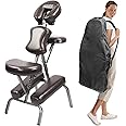 Master Massage Bedford Adjustable Portable Folding Full Body Massage Chair, Coffee, 11" x 14" x 39"